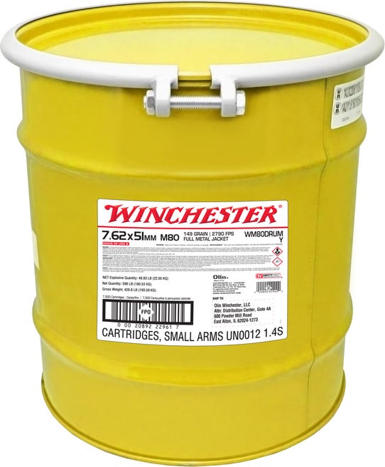 Winchester WINCHESTER AMMO 7.62x51 M80 149 FMJ Win LC 7500rd Drum