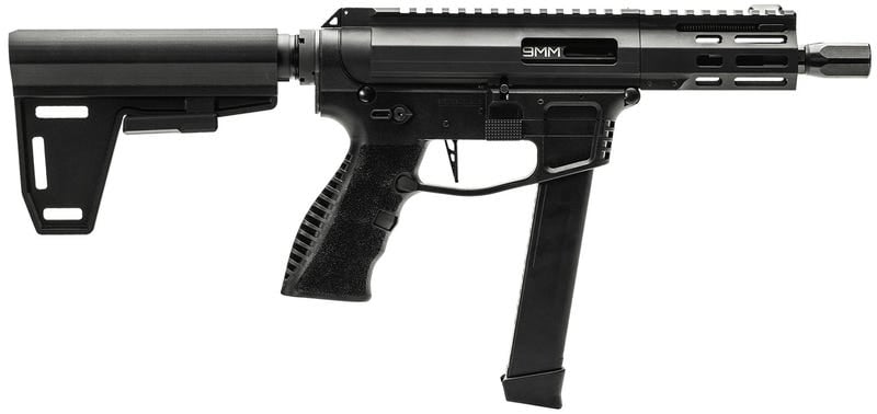 GFORCE ARMS Jawbone 9mm 5" 33rd - Black w/ Aluminum Picatinny Rail