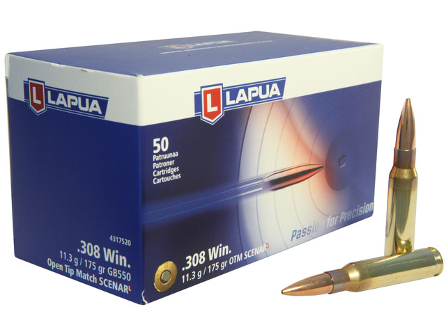 Lapua LAPUA AMMO 308 Winchester 167gr Scenar OTM 50rd