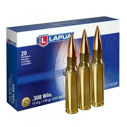 Lapua LAPUA AMMO 308 Winchester 170gr Lock Base 20rd