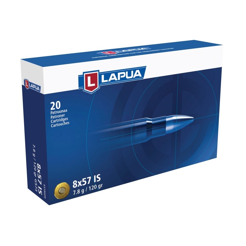 Lapua LAPUA AMMO 8x57 IS 120Gr OT 20rd