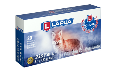 Lapua LAPUA AMMO 222 Remington 55Gr Soft Point 20rd