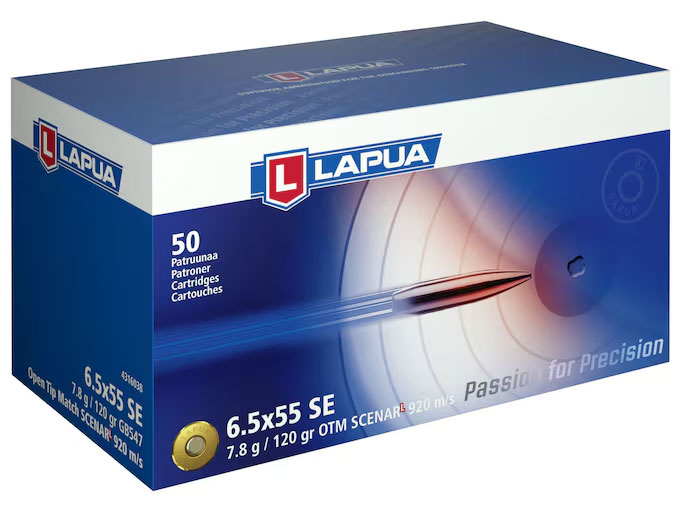 Lapua LAPUA AMMO 6.5x55 Swedish 120Gr Scenar-L OTM 50rd