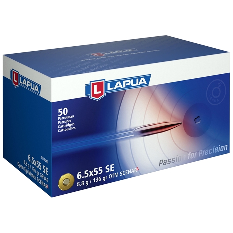 Lapua LAPUA AMMO 6.5x55 Swedish 136Gr Scenar-L OTM 50rd