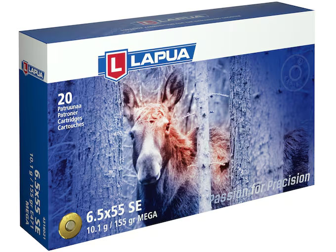 Lapua LAPUA AMMO 6.5x55 Swedish 155Gr Mega Soft Point 20rd