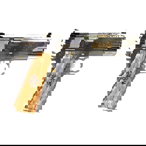 SPRINGFIELD ARMORY 1911 Emissary 45 ACP 5 7rd Andrea Del Sarto Custom Engraved Stainless Steel