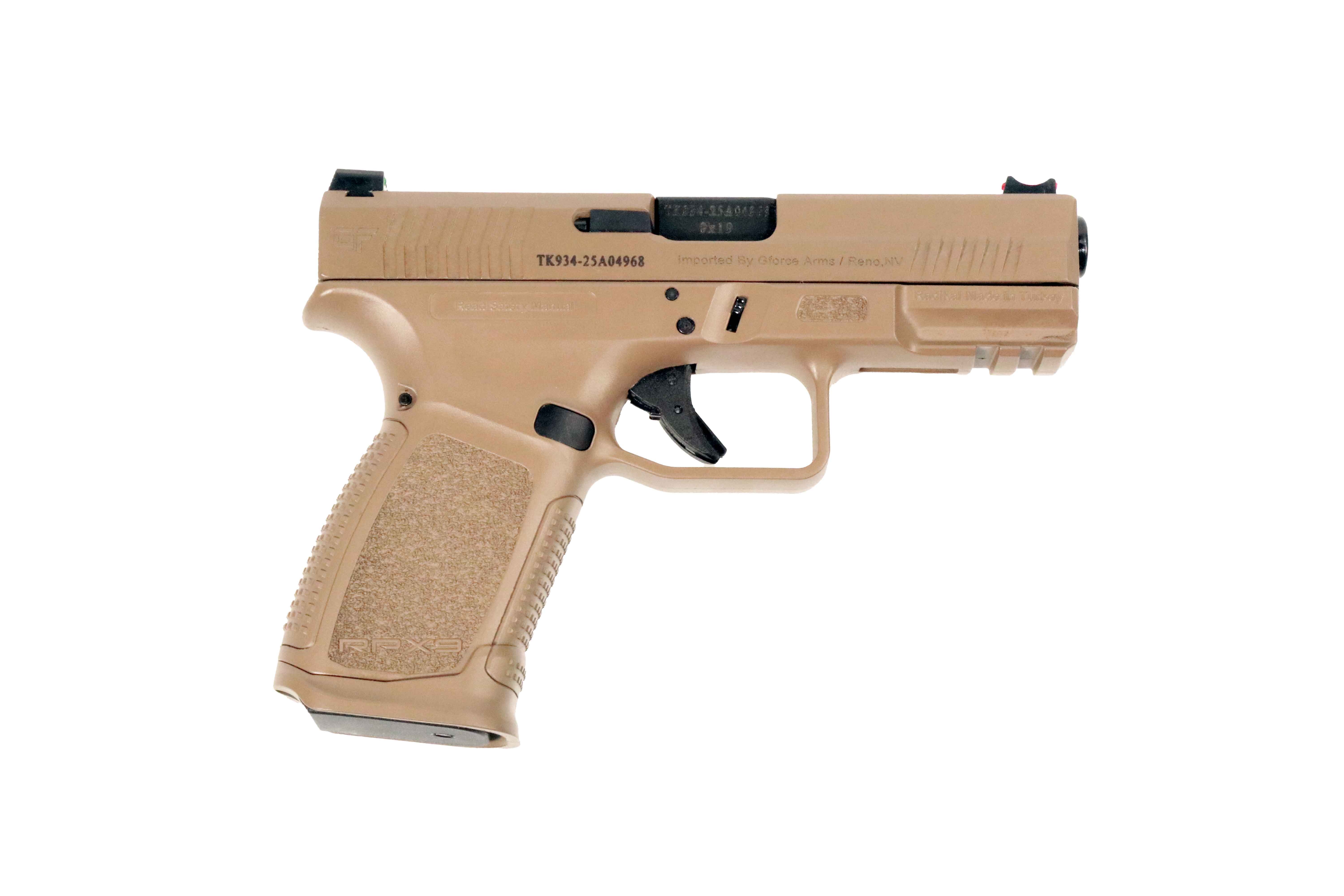 GFORCE ARMS RPX9 Exodus 9mm 4" 15rd - FDE