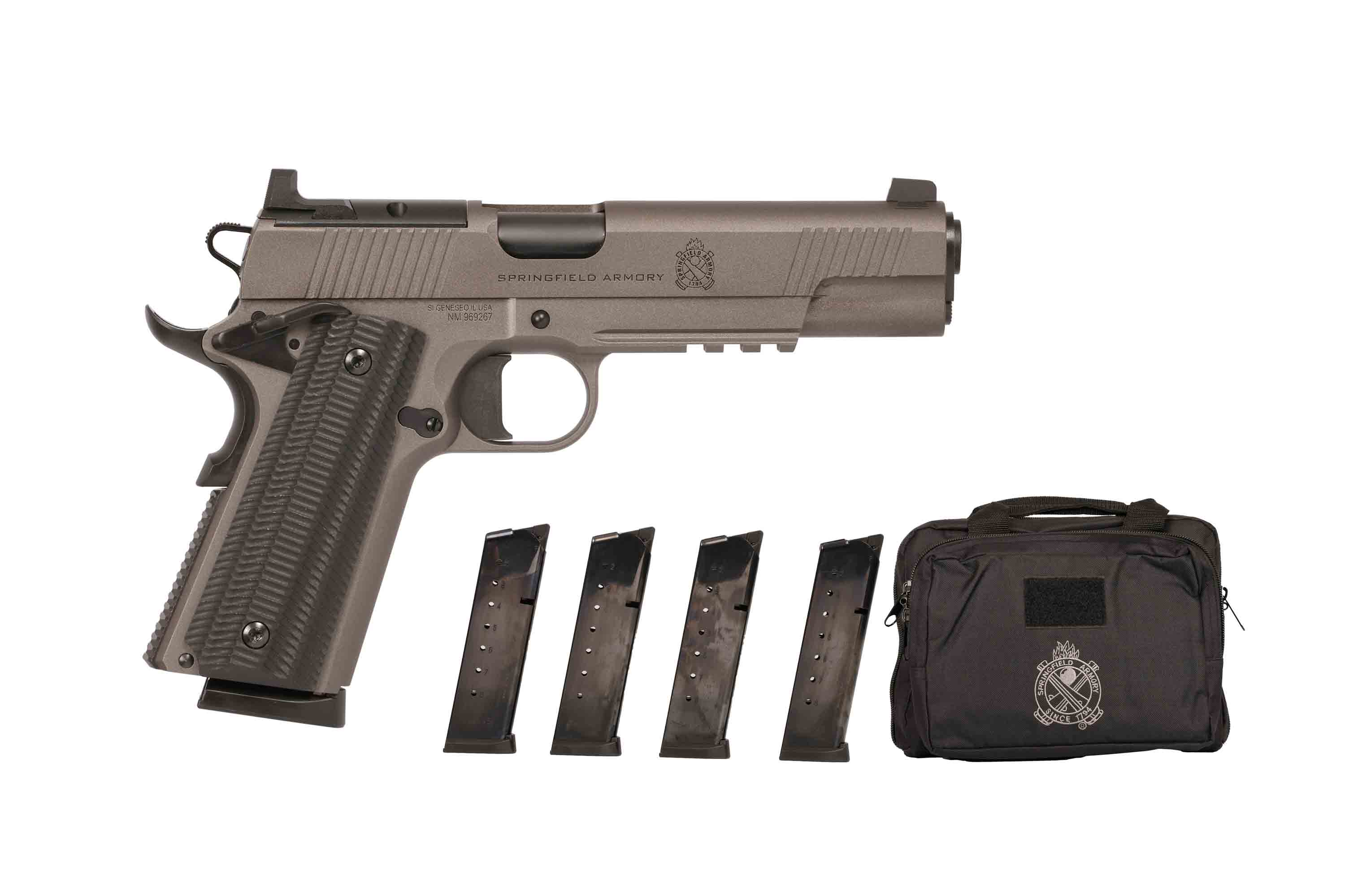 SPRINGFIELD 1911 Operator AOS 45 ACP 5" 8rd Gear Up - Tungsten Cerakote
