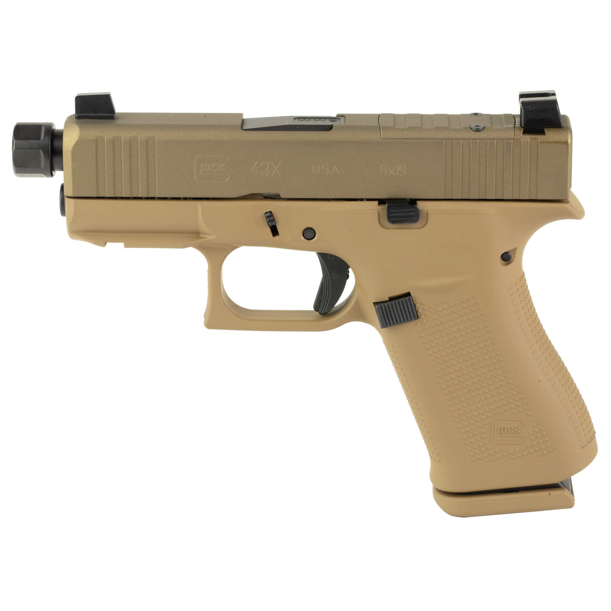 Glock GLOCK G43X 9mm 3.41" 10rd - Two Tone FDE