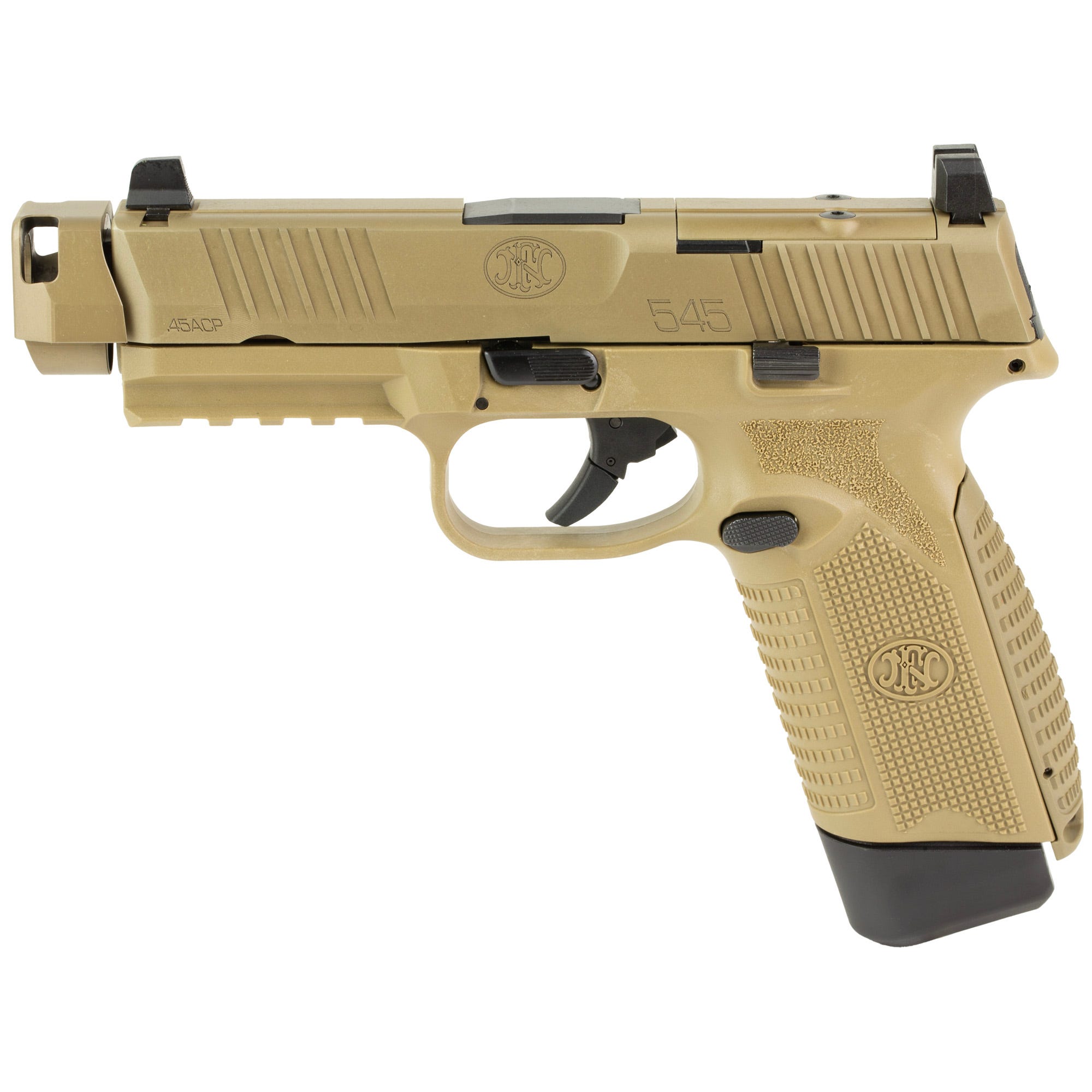 FN 545 MRD Comp Flat Dark Earth .45 ACP 4.4″ Barrel 15-Rounds