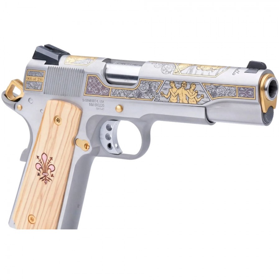 SPRINGFIELD ARMORY 1911 45 ACP 5" 7rd - Stainless & Gold - Italian Renaissance - Raphael