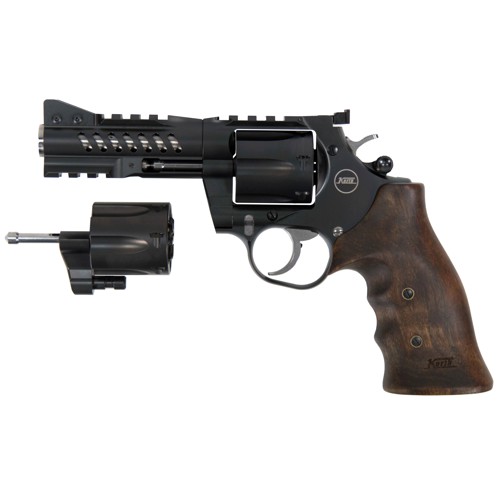KORTH Ranger Nighthawk Custom 357 Mag 4" 6rd  - DLC & Walnut w/  Interchangeable 9mm Cylinder