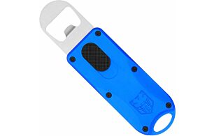 COBRATEC OTF BOTTLE OPENER – BLUE 4.62″ OAL W/LANYARD LOOP,