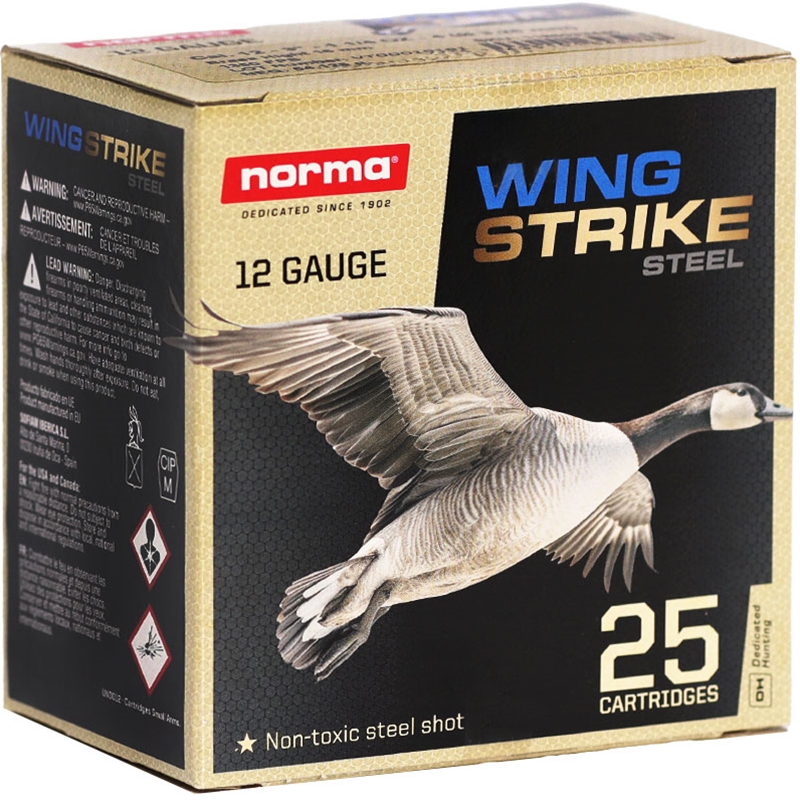 Norma NORMA AMMO 12Ga Wingstrike Steel 3" #4 Shot 1 1/4oz 25rd