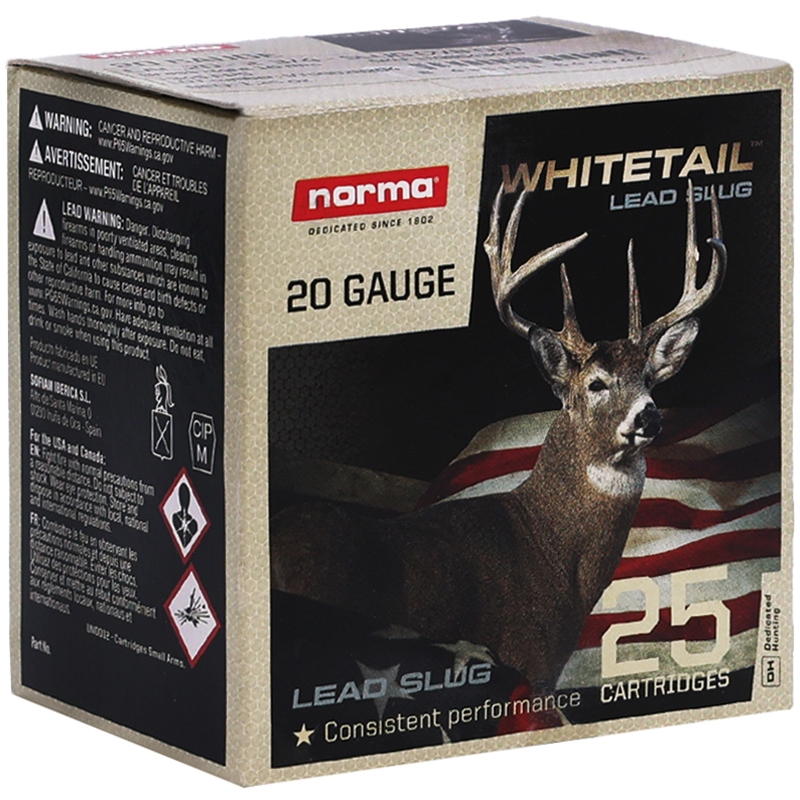 Norma NORMA AMMO 20Ga Whitetail Slug 2.75" Slug 1oz 25rd