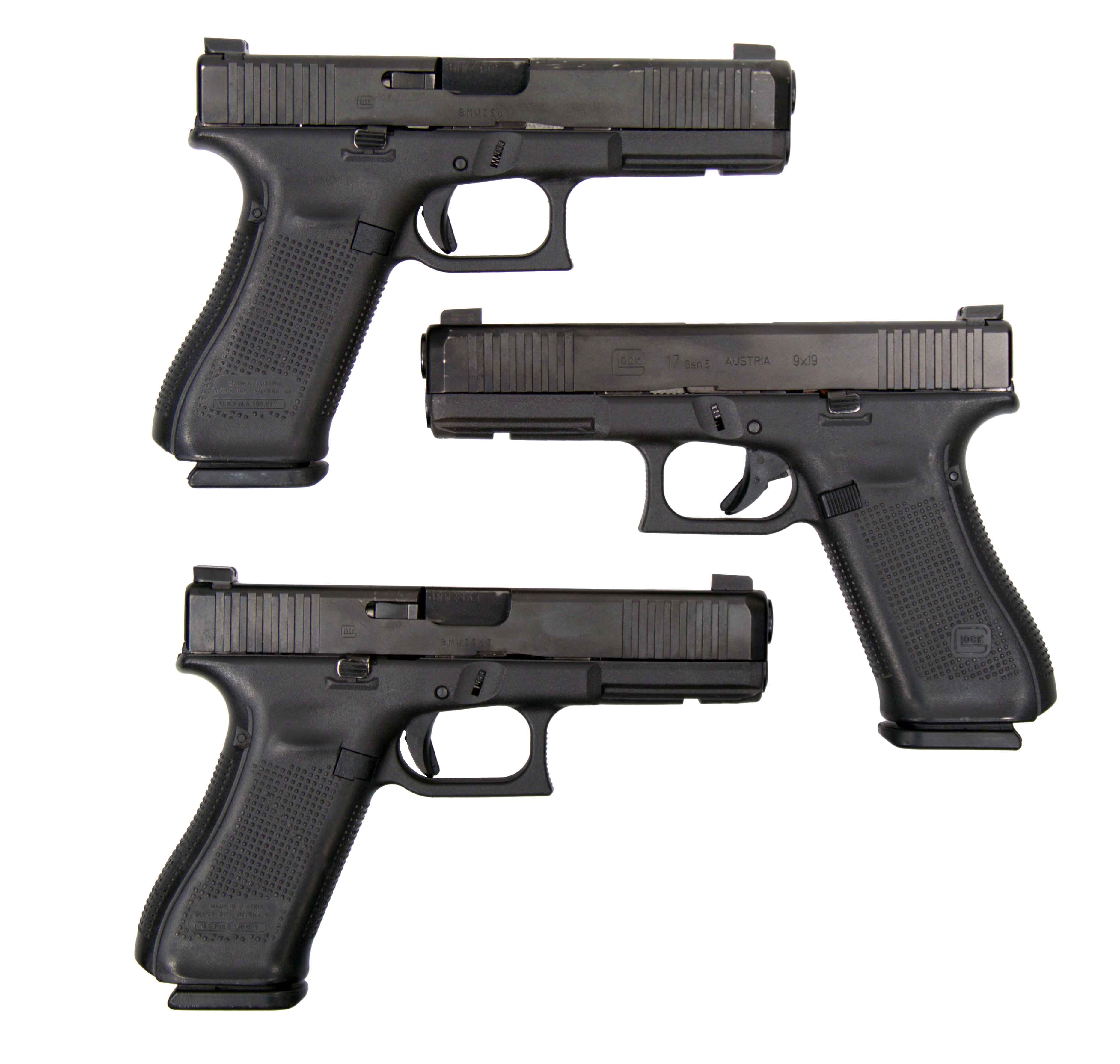 Glock GLOCK G17 9mm 4.49" 17rd - Black w/ Ameriglo Night Sights & 2 Magazines - POLICE TRADE IN