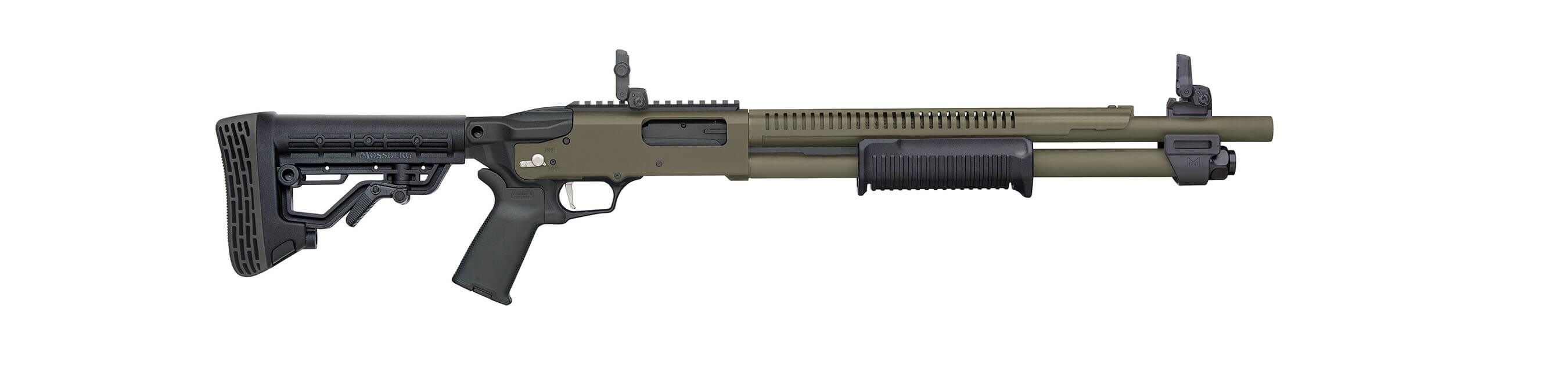MOSSBERG 590R Cerakote 12 Gauge 18.5" 6rd - OD Green