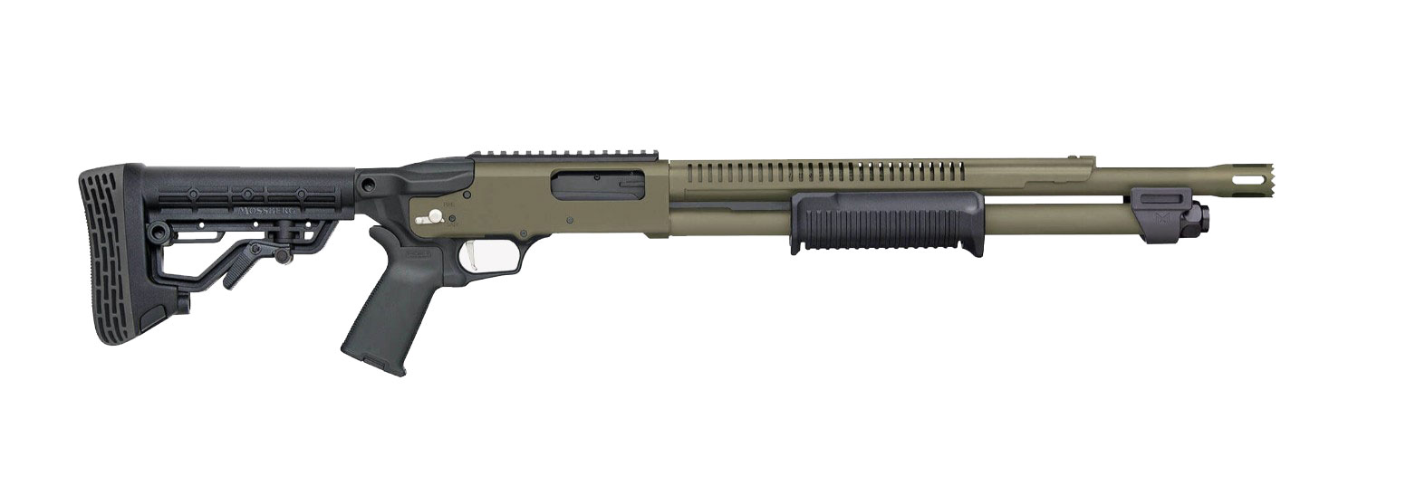 MOSSBERG 590R Stand-Off Cerakote 12 Gauge 18.5" 6rd - OD Green