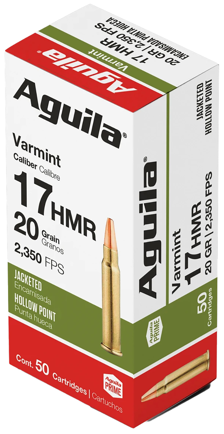 AGUILA 17HMR 20GR JHP 50RD 20BX/CS