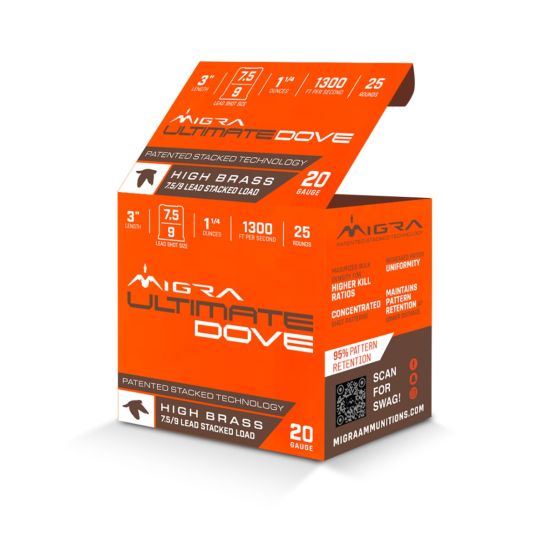 Migra Ammo MIGRA AMMO 20ga Dove 3" 7.5/9 Shot 1-1/4 oz 25rd