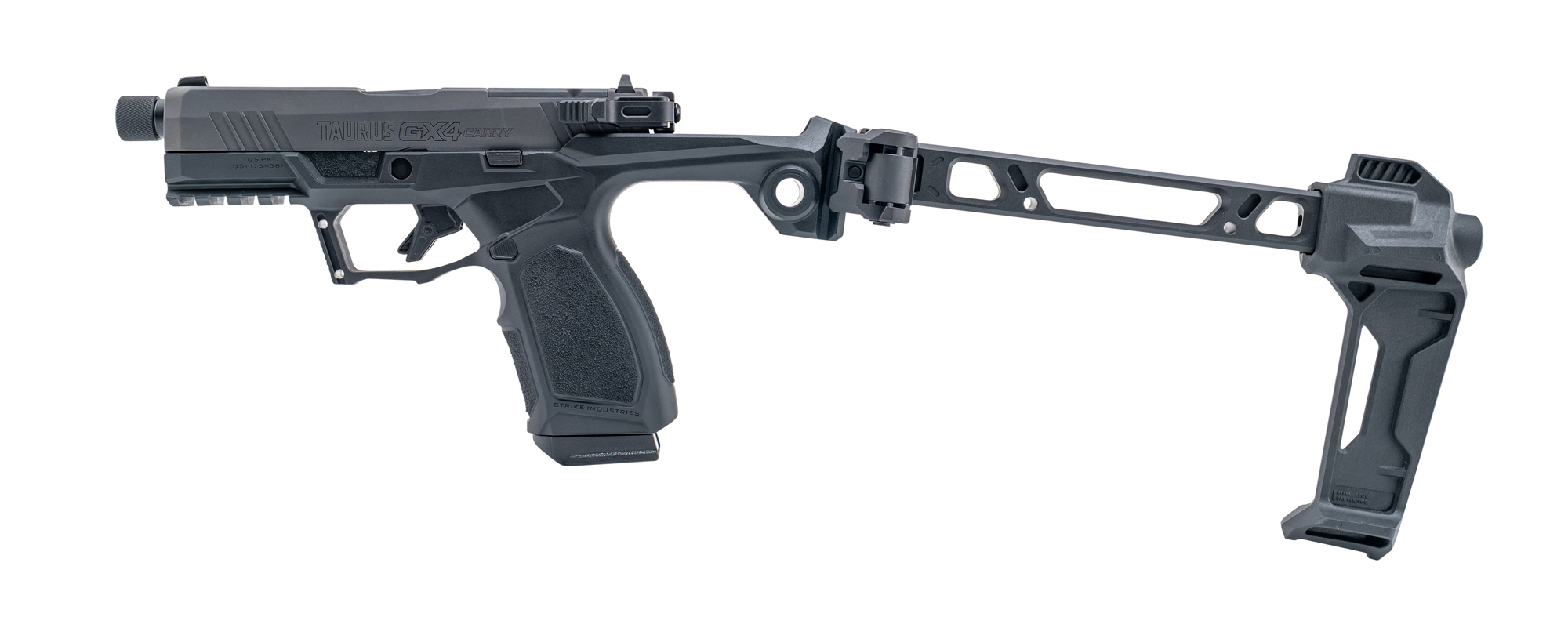 TAURUS GX4 Strike Bravo 9mm 3.7" 15rd T.O.R.O. w/ Strike Industries Brace - Black