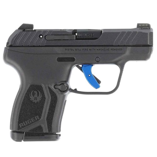 RUGER LCP Max 380 ACP 28 10rd  Black w Blue Trigger