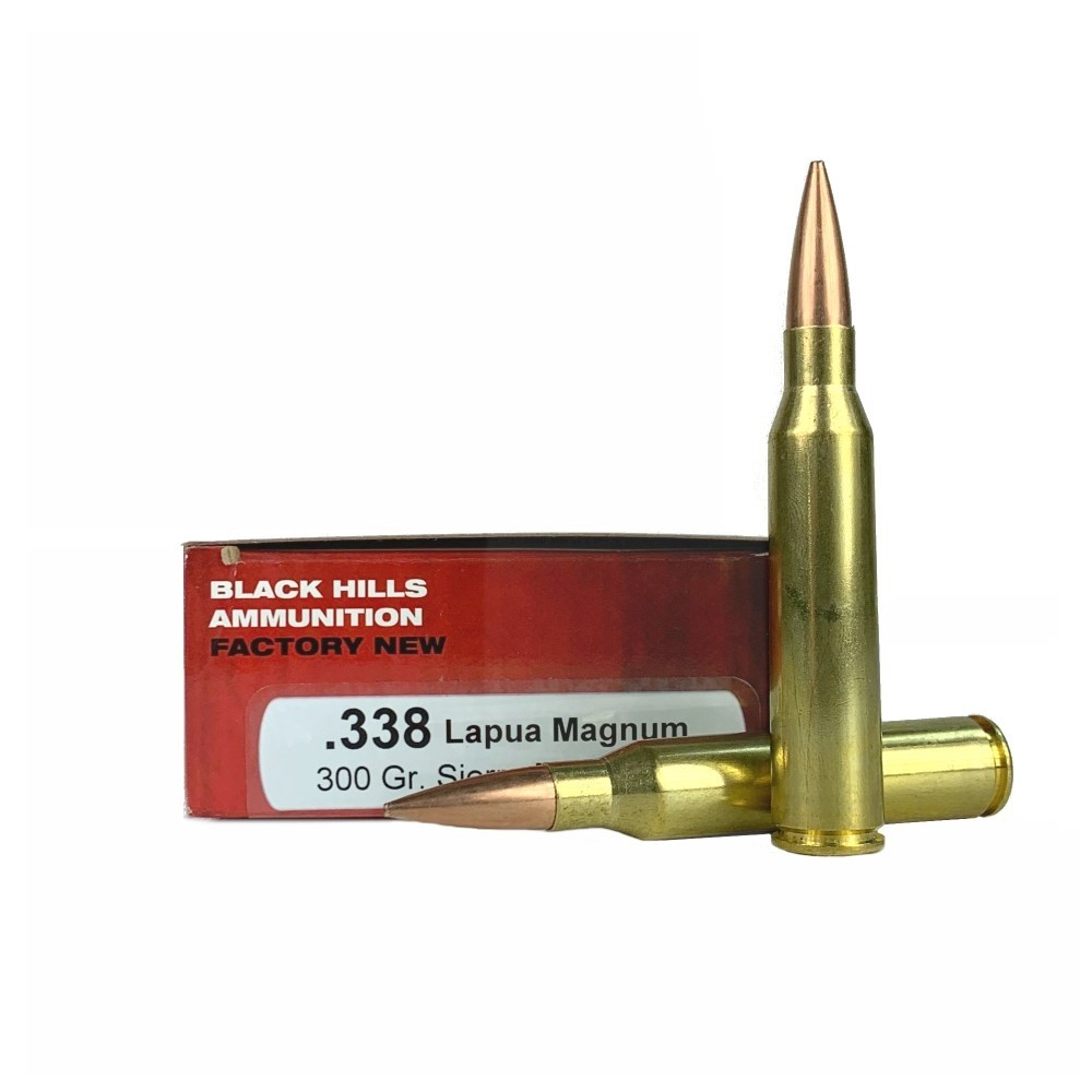 Black Hills BLACK HILLS AMMUNITION 338 Lapua Magnum 300Gr Sierra MatchKing Hollow Point Boat Tail - 20 Round
