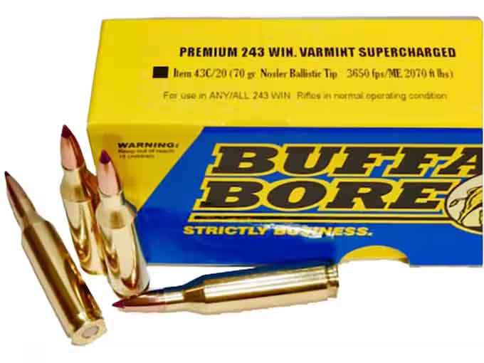 Buffalo Bore BUFFALO BORE 243 Win 70Gr Nosler Ballistic Tip 3650FPS 20rd