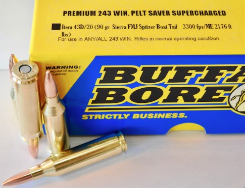 Buffalo Bore BUFFALO BORE 243 Win 90Gr Sierra FMJ Spitzer BT 3300FPS 20rd