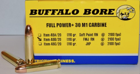 Buffalo Bore BUFFALO BORE 30 Carbine 110Gr FMJ-RN (2100FPS/ME 1077 ft) 20rd