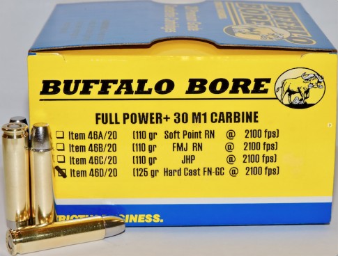 Buffalo Bore BUFFALO BORE 30 Carbine 125Gr Hard Cast GC FN 2000FPS 20rd