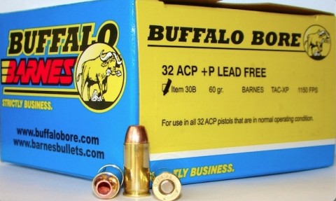 Buffalo Bore BUFFALO BORE 32 ACP 60Gr Barnes TAC-XP (1150FPS/ME 176 ft) 20rd