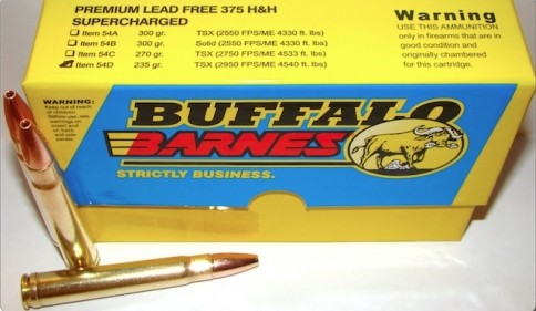 BUFFALO BORE 375 H&H Mag 270Gr Barnes TSX 2750FPS 20rd