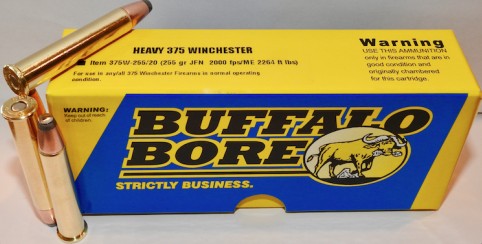 Buffalo Bore BUFFALO BORE 375 Win 255Gr JFN (2000FPS/ME 2264 ft lbs) 20rd