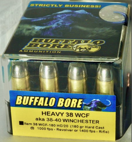 Buffalo Bore BUFFALO BORE 38 WCF 180Gr Hard Cast 1000FPS or 1400FPS 20rd