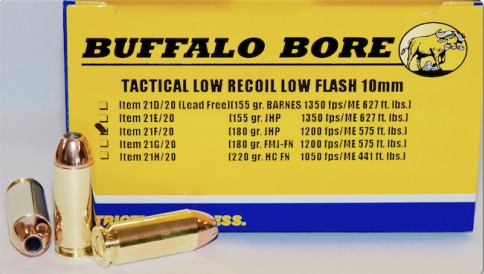 Buffalo Bore BUFFALO BORE 10mm 180Gr JHP (1200FPS/ME 575 ft lbs) 20rd