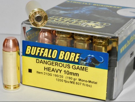 Buffalo Bore BUFFALO BORE 10mm 190Gr Mono-Metal (1200FPS/ME 607 ft lbs) 20rd