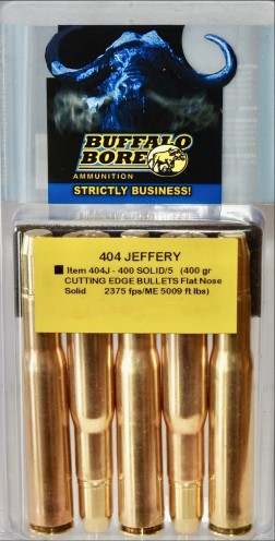 Buffalo Bore BUFFALO BORE 404 Jeffery 400Gr Cutting Edge Bullet FN Solid 5rd