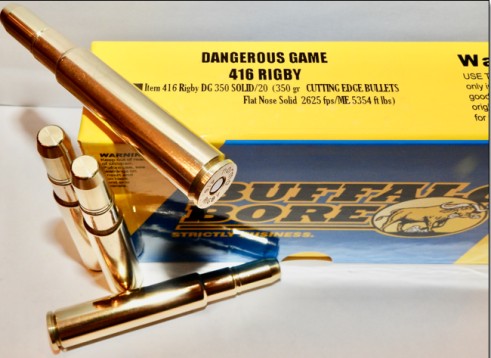 Buffalo Bore BUFFALO BORE 416 Rigby 350Gr Cutting Edge Bullets FN Solid 20rd