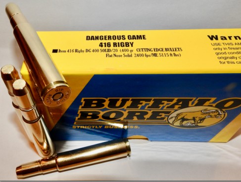 Buffalo Bore BUFFALO BORE 416 Rigby 400Gr Cutting Edge Bullets FN Solid 20rd