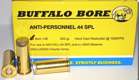 BUFFALO BORE 44 S&W Spl 200Gr Hard Cast Wadcutter 1000FPS 20rd