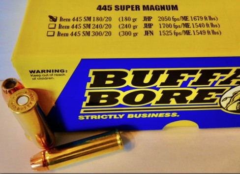 Buffalo Bore BUFFALO BORE 445 Super Mag 180Gr JHP (2050FPS/ME 1679 ft) 20rd