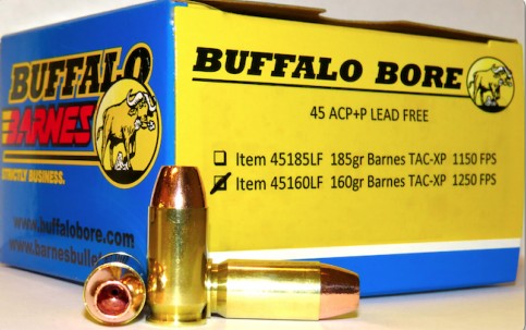 Buffalo Bore BUFFALO BORE 45 ACP 160Gr Barnes TAC-XP 1250FPS 20rd