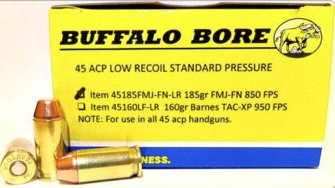 Buffalo Bore BUFFALO BORE 45 ACP 185Gr FMJ-FN (850FPS/ME 297 ft lbs) 20rd