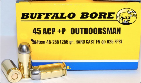 BUFFALO BORE 45 ACP 255Gr Hard Cast FN (925FPS/ME 484 ft) 20rd
