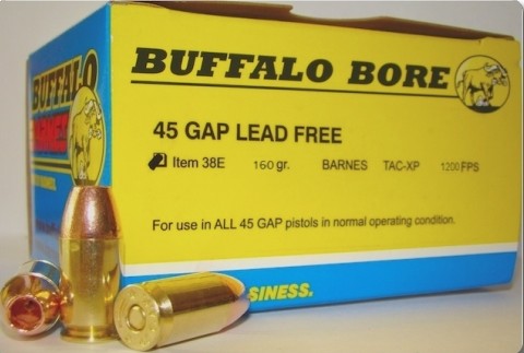 Buffalo Bore BUFFALO BORE 45 GAP 160Gr Barnes TAC-XP 1200FPS 20rd