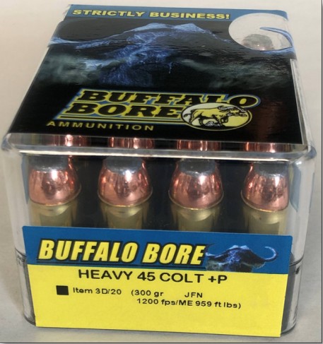 Buffalo Bore BUFFALO BORE 45 LC 300Gr JFN (1200FPS/ME 959 ft lbs) 20rd