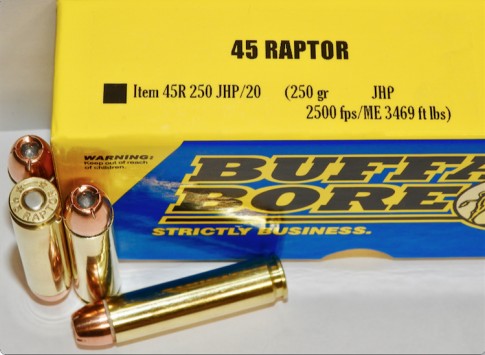 Buffalo Bore BUFFALO BORE 45 Raptor 250Gr JHP (2500FPS/ME 3469 ft lbs) 20rd