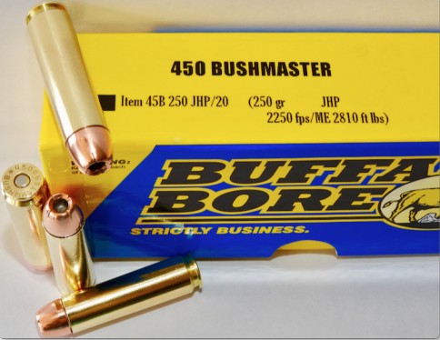 Buffalo Bore BUFFALO BORE 450 Bushmaster 300Gr JHP (1950FPS/ME 2533 ft) 20rd