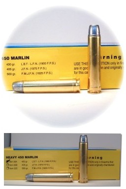 Buffalo Bore BUFFALO BORE 450 Marlin 430Gr Hard Cast LBT-LFN 1900FPS 20rd